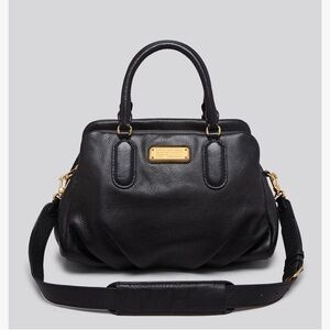 Marc by Marc Jacob’s NewQ Baby Groovee, Satchel, black pebble leather